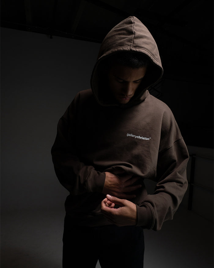 Signature Logo Hoodie Chocolate Brown